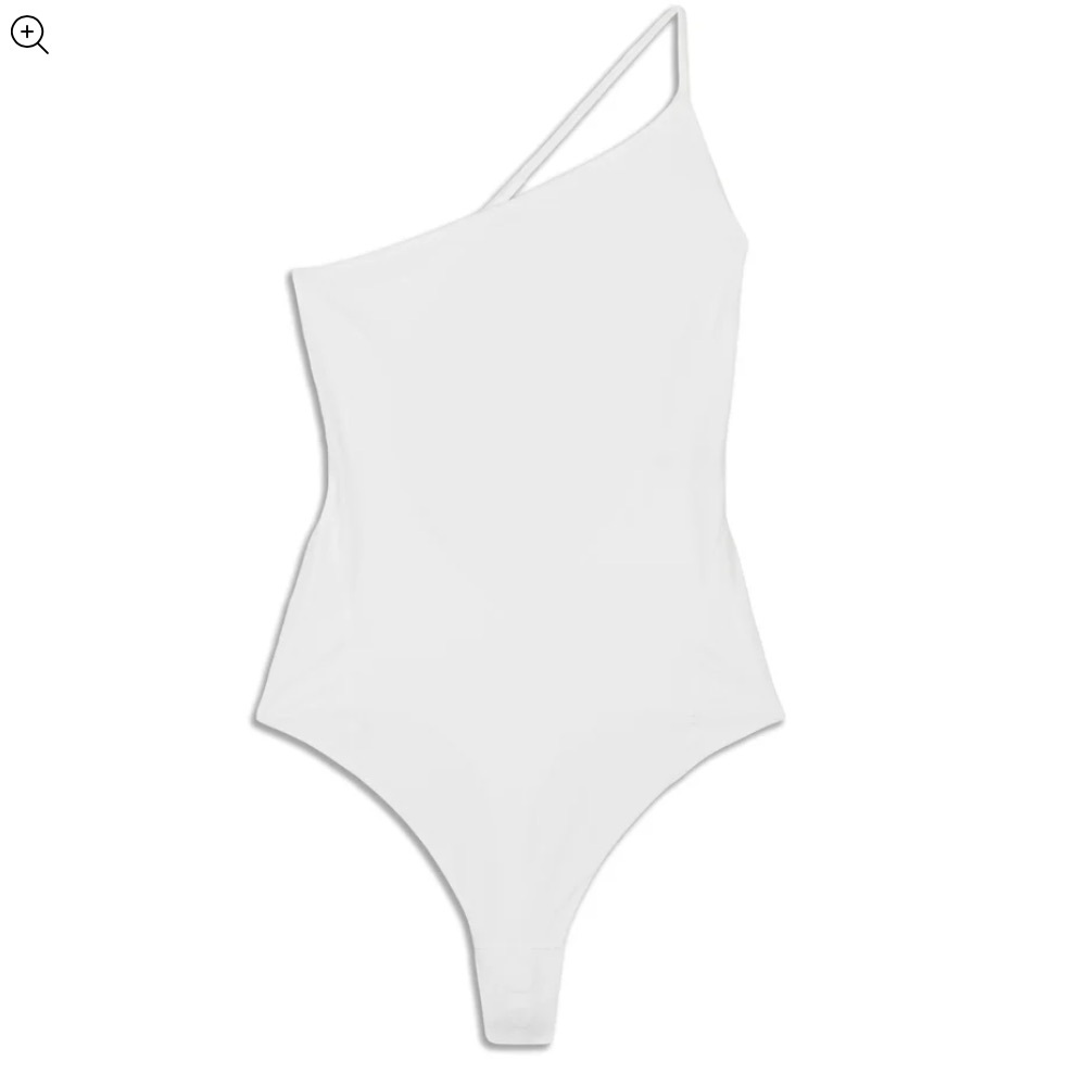 SOLD||Lululemon Wundermost Ultra-Soft Nulu One-Shoulder Spaghetti-Strap Bodysuit - Picture 6 of 8